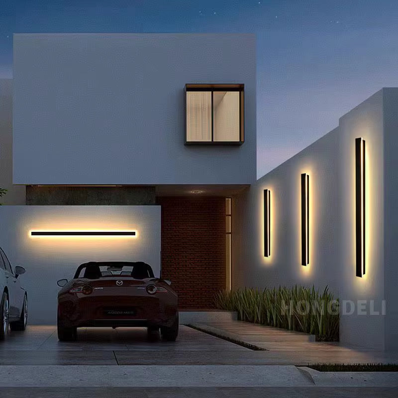 Waterproof Outdoor Wall Light LED Long Wall Light IP65 Aluminum Garden Villa Porch Decorative Light 110V 220V Outdoor Lighting