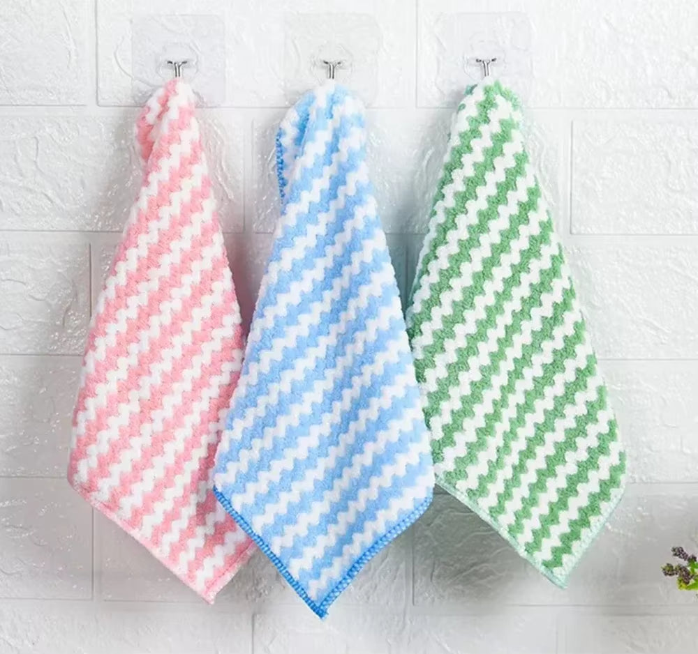 3/5/10/20Pcs Microfiber Cleaning Cloth Dishcloths High Absorbent Scouring Kitchen Washing Dish Rags Household Wipe Towels